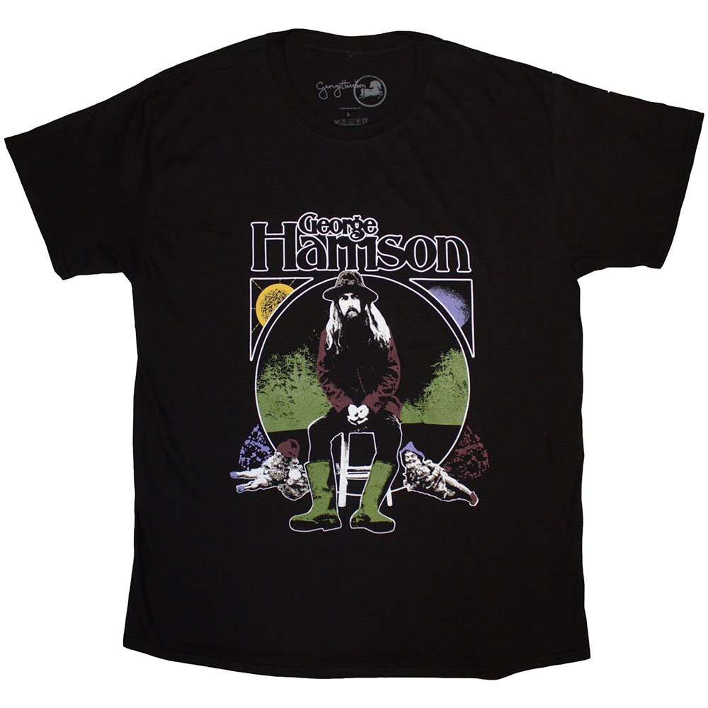 George Harrison - Sun & Moon Heren Tshirt - Zwart